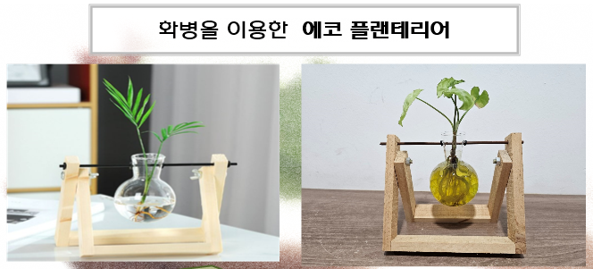 에코 플랜테리어(실내 수경화분 만들기)